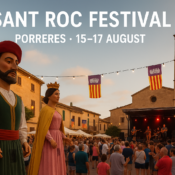 🎭 Sant Roc Festival – Porreres (15–17 August)