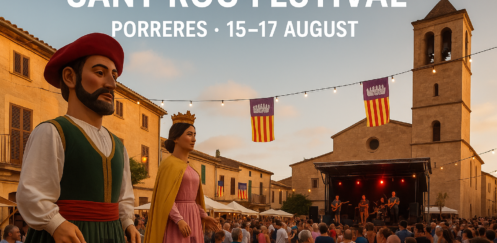 🎭 Sant Roc Festival – Porreres (15–17 August)
